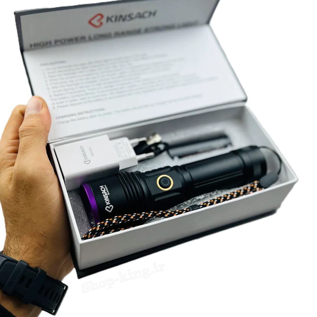 چراغ قوه یووی UV کینساچ مدل KS-UV365nm