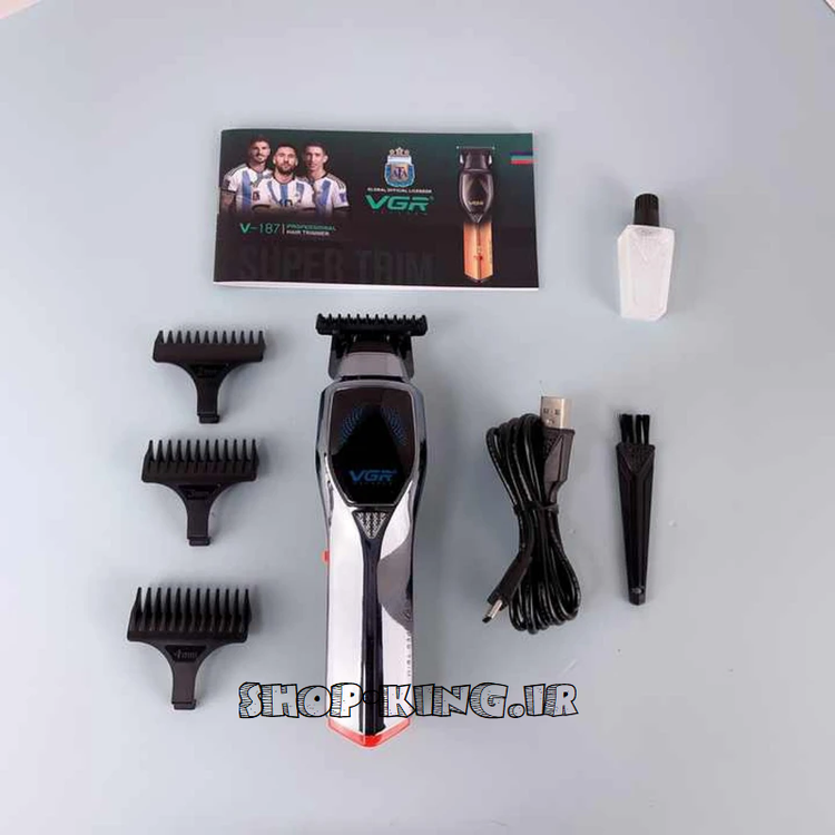 ماشین اصلاح موی سر و صورت وی جی ار مدل v-187
