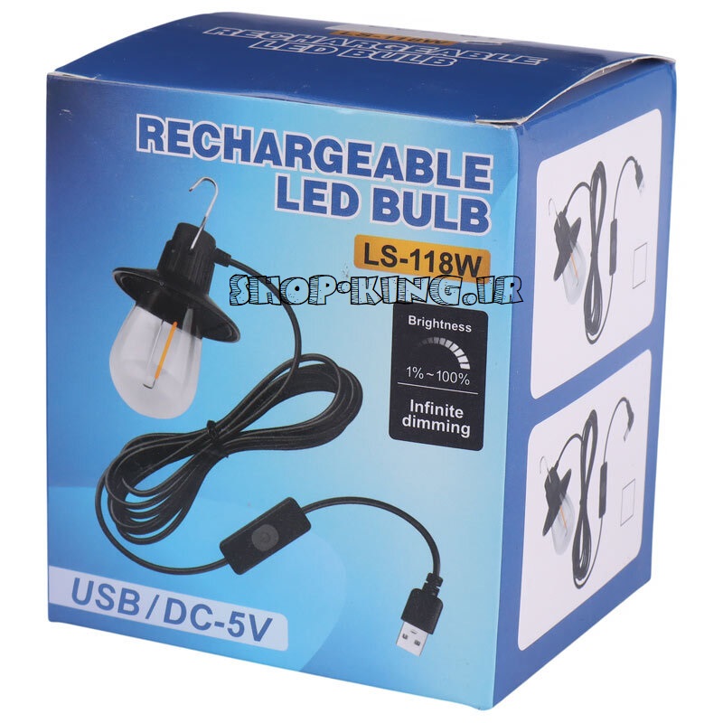 لامپ آویزدار شارژی LS-118W USB