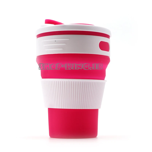 لیوان سفری مدل سیلیکونی تاشو گنجایش 0.355 لیتر