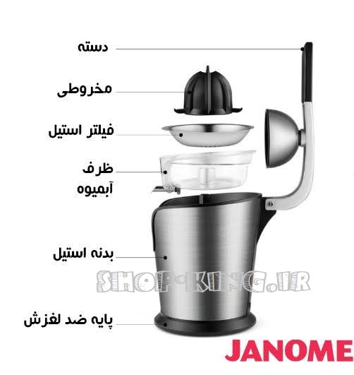 آبمیوه گیر حرفه ای ژانومه مدل JA720